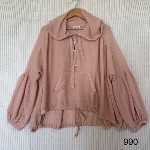 Urban Outfitters sold n/a Silence + Noise Chiffon Light Hoodie Size Sold Peach